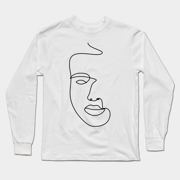 Face Long Sleeve T-Shirt by timohouse
